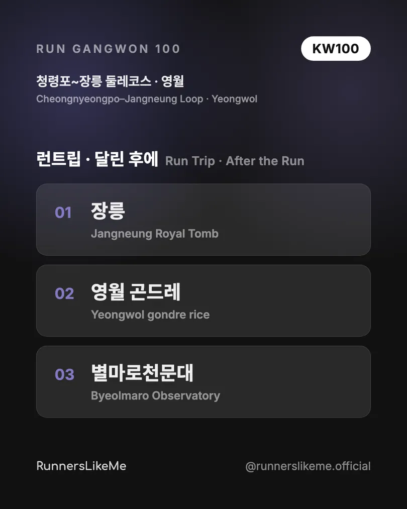 청령포~장릉 둘레코스 — RUN GANGWON 100 도감 카드 4/4